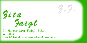 zita faigl business card